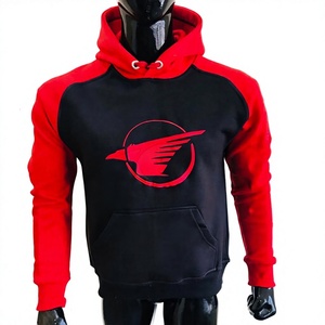 Sudadera con Capucha y Cremallera para Hombre, Diseño Color Block, Manga Raglán, con Logotipo Estampado Frontal y Bolsillo, Servicio OEM - Product Image 1