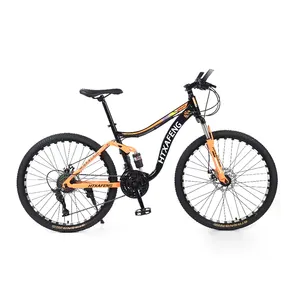 China fábrica venda quente hi-ten aço quadro bicicletas laranja preto 26 mountain bike 29 polegada bici mtb para homens