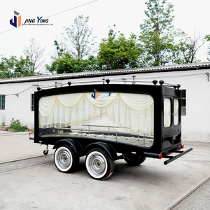 Remolque Fúnebre de Lujo Negro de Doble Eje con Ventanas Grandes y Cortinas, Precio de Fábrica para Servicios Funerarios - Product Image 5