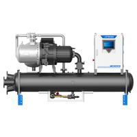 Refroidisseur à vis industriel Hanbell à eau, à carter tubulaire, moteur 120,3 kW, haute efficacité, certifié ISO9001 et CE