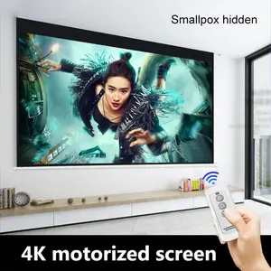 Seeball 100 Inch 16:9 Motorized Screen RF Remote Control Electric Projection Screen Projector Screen Factory