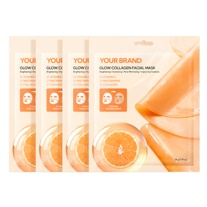 OEM ODM MEREK ANDA MASKER WAJAH Pencerah GLOW COLLAGEN Niacinamide Vitamin C VFACIAL - Product Image 2