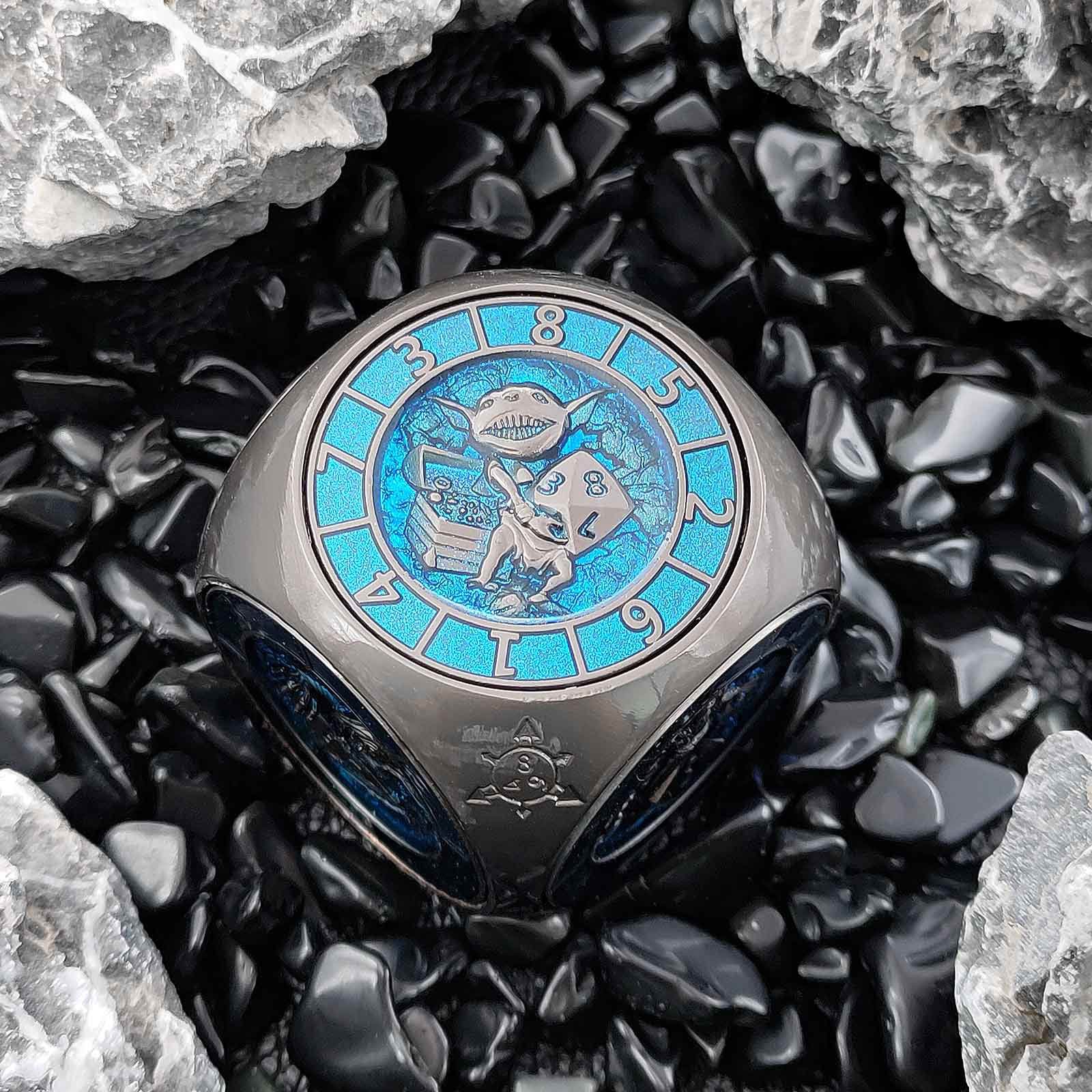 Boîte bleue de pistolet de perle