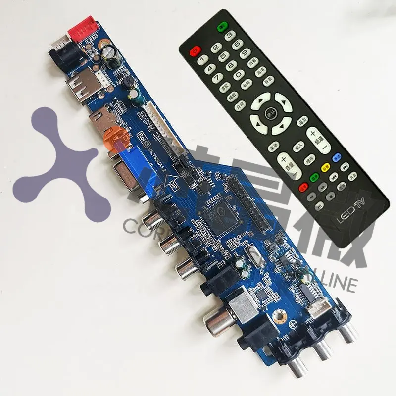 VS.T53UA1.2 universal LCD Driver Board 3 in 1 control new compatible logic drive card TV mainboard VS.T53UA1.2 T56UA T56U pcba