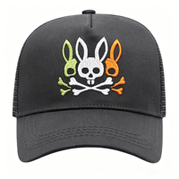 Gorra de Béisbol de 5 Paneles, Estructurada, de Algodón Premium, con Logotipo Bordado Personalizado de Conejo, Estilo Dad Cap, Vintage, Lavada, Deportiva, Unisex, al por Mayor