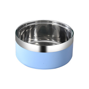 Alimentador de logotipo personalizado, tigela de gato de estimação, parede dupla, tigelas de cão de aço inoxidável com fundo de silicone antiderrapante - Product Image 3