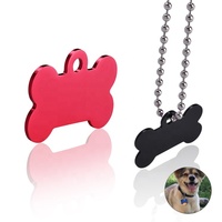 High Quality Colorful Engraved Logo Aluminum Alloy Bone Shape Dog Tag für hunde
