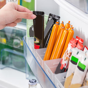 Contenedores de almacenamiento de plástico para puerta lateral de <span class=keywords><strong>nevera</strong></span> doméstica, cajas de mantenimiento fresco, contenedor de aperitivos multiusos sobre la <span class=keywords><strong>nevera</strong></span> - Product Image 3