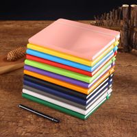 Carnet à couverture rigide ligné 70 GSM en cuir PU, reliure cousue, impression numérique, porte-stylo, A5, multicolore