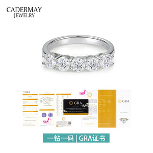 Five D Moissanite Ring S925 Sterling Silver Women's Ring Round Cut Everyday Wear Jewelry - Product Image 4