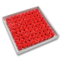 81 pièces de savon floral en forme de rose pour le bain et le corps, parfumé, cadeau pour mariage et Saint-Valentin, tête de fleur de rose en savon
