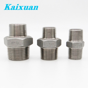 Npt BSP nam Threaded <span class=keywords><strong>Fitting</strong></span> thép không gỉ Phụ kiện ống đúc ống adapter phù hợp SS304 giảm hình lục giác núm vú - Product Image 3