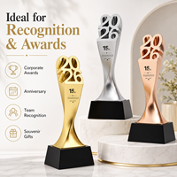 Trophée en résine gravé sur mesure en forme de chiffre creux pour souvenir d'honneur d'entreprise