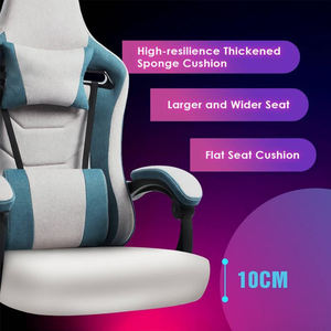 Chaise de jeu de course à dossier haut avec siège <span class=keywords><strong>baquet</strong></span> en tissu Chaise de bureau pivotante d'ordinateur en métal et en fer pour les cadres - Product Image 6