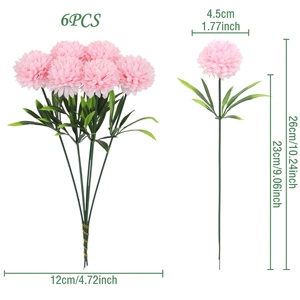 Ramo de <span class=keywords><strong>Flores</strong></span> <span class=keywords><strong>Artificiales</strong></span> de 10 Piezas - Arreglo Realista de Margaritas, Dalias y Crisantemos en Jarrón Blanco para Decoración del Hogar - Product Image 5