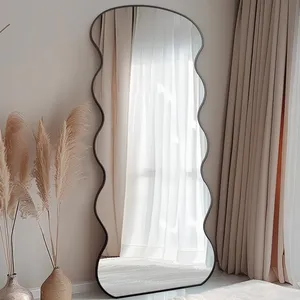 Full Length <b>Mirror</b>, 71"x32" Wavy <b>Mirror</b> Full Length with Stand <b>for</b> <b>Bedroom</b>, Living Room Cloakroom - Product Image 2