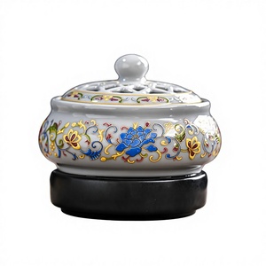 <b>Electric</b> Ceramic Censer Timer Frankincense Resin <b>Bakhoor</b> Sandalwood Essential Oil Summer Wood Incense <b>Burner</b> Incense - Product Image 6