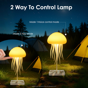 Nút Điều Khiển Bằng Giọng Nói RGB Đầy Màu Sắc Dễ Thương Sứa Động Vật Trẻ Em Phòng Khách Có Thể Sạc Lại LED Ánh Sáng Ban Đêm - Product Image 2