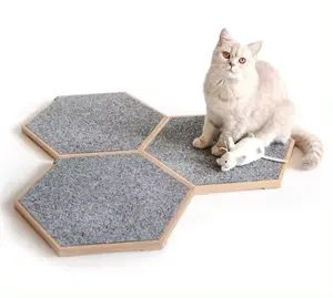 Hot Pet đồ nội thất Modular scratching Board Kitten chơi đồ nội thất treo tường scratcher Set cao cấp Mèo Scratch bảng điều chỉnh bộ