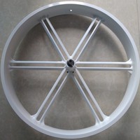 Velg Sepeda Salju 20 Inci, Roda Sepeda Gemuk, Rem Cakram, 12 Jari-jari, Paduan Magnesium, Lapisan Powder Coating