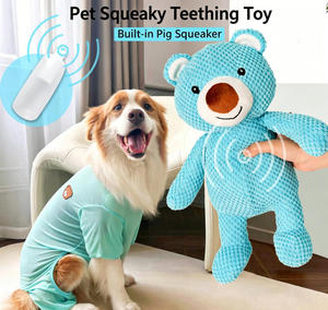 Juguete de Peluche Azul con Sonido de Mascota, Juguete Masticable Resistente a Mordidas con Sonido de Cerdo para Perros y Gatos, Juego en Interiores - Product Image 2