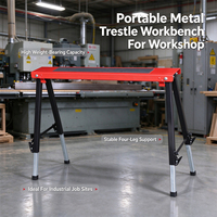 Outil manuel en acier pliable réglable Scie à cheval Banc de travail du bois avec supports