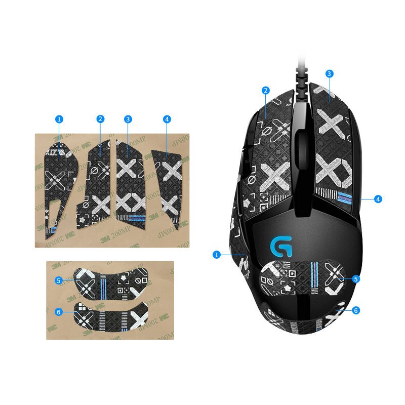 1pcs all-inclusive Mouse sticker-Black