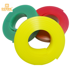 75A <span class=keywords><strong>V</strong></span> hình dạng của nhãn hiệu xử lý <span class=keywords><strong>PU</strong></span> Màn hình in ấn giống cây chổi cao su lưỡi scraper cho ngành công nghiệp may mặc - Product Image 4