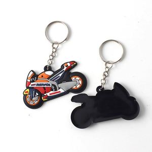 OEM Keyring <b>Custom</b> 2D Design Letter Shape Plastic Pvc Rubber logo <b>Key</b> Chain Silicone Motorcycle Keychain - Product Image 3