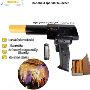 Pistolet à feux d'artifice portatif à piles, sans flamme, à étincelles froides, pour fête d'anniversaire, mariage - Product Image 1
