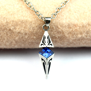 Colares de Pedra Azul Elegantes para Homens, Pingente Geométrico Retro de Hip Hop, Presente para o Dia dos Namorados ou Aniversário - Product Image 2