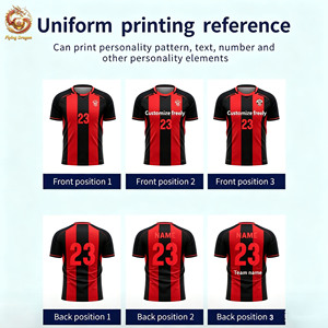 Conjunto de Fútbol Retro de Nueva Temporada, Personalizado con Impresión por Transferencia de Calor, 1 Pieza de Poliéster Transpirable de Secado Rápido para Hombre - Product Image 5