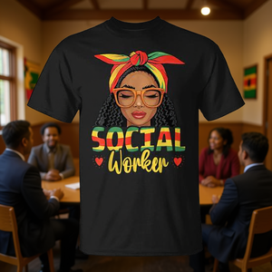T-shirt du mois de l'histoire des Noirs afro-américains pour les travailleurs sociaux - Product Image 3
