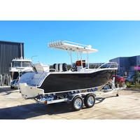 Bateau de pêche à console centrale en aluminium de marque commerciale de 6,25 m, navigation rapide et rames, à vendre
