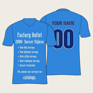 Groothandel op maat gemaakte voetbaltenues voor heren, 100% polyester, sneldrogend, ademend, ronde hals, korte mouwen, thuis/uit - Product Image 2