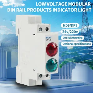 RTS C45D AC 220V1P Green Red Yellow White LED Signal Lamps Modular DIN Rail Indicator Light
