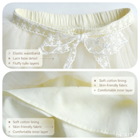 Ensemble de vêtements pour filles en bas âge, 2 pièces, haut côtelé à manches courtes, jupe tutu en tulle moelleux, ensemble de vêtements de princesse pour enfants
