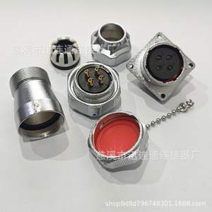 Connecteur de communication Tez WY28, prise aviation, alliage de zinc, montage sur panneau, contact en cuivre plaqué or - Product Image 4