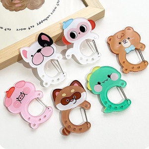 Manufacture Fashion Kawaii Cartoon Anime Carabiner Key Holder Custom Logo Plastic Acrylic Keychain Custom