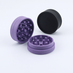 Package Custom Plastic Fiber 2-Part Herb Grinder 55mm Biodegradable Spice Crusher Tobacco Cigarette Paper Smoking Accessories - Product Image 3