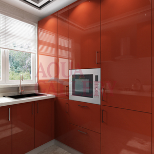 Meubles de <span class=keywords><strong>cuisine</strong></span> modulaires à haute dureté, finition UV, finition brillante, <span class=keywords><strong>sans</strong></span> poignée, jeux vidéo - Product Image 4