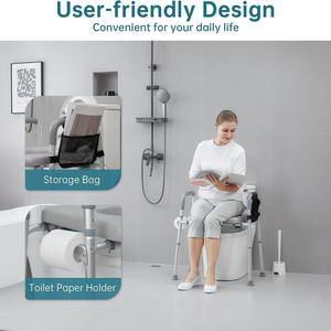 2025 léger aluminium réglable siège de bain handicapé chaise de douche banc de douche pour les personnes âgées - Product Image 3