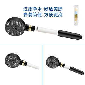 Cabezal de Ducha Portátil con Filtro de 4 Pulgadas, 3 Velocidades, Masaje, Aumento de Presión de Lluvia, Filtro Reemplazable, Fácil Limpieza - Product Image 3