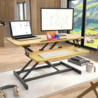 Настольный складной и регулируемый столик для ноутбука с высотой до 32 дюймов. Настольный преобразователь из бамбука для рабочей станции