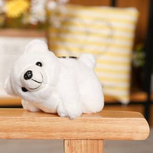 Regalo de relleno de calcetín de Navidad-Llavero de adorno de felpa de <span class=keywords><strong>oso</strong></span> <span class=keywords><strong>polar</strong></span> blanco para decoración de árbol de Navidad - Product Image 3