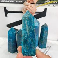 Vente en gros de tours de cristal d'apatite bleue naturelle pour la guérison, la méditation, la décoration intérieure et les cadeaux
