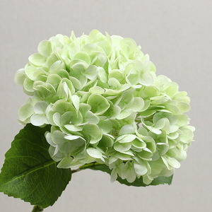 High Quality <b>Artificial</b> Real Touch Latex <b>Hydrangea</b> <b>Flower</b> Stem Large Head for Party Hotel Wedding Table Decorative <b>Flowers</b> Blue - Product Image 2