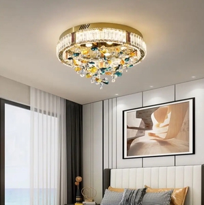 Gran oferta de iluminación de celo, lámparas de techo creativas para sala de estar para niñas, dormitorio, luz de techo moderna de lujo, cristal - Product Image 2