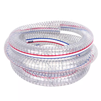 Tuyau renforcé de fil d'acier en spirale PVC/tuyau à ressort en acier pvc transparent/tuyau de conduit d'air flexible résistant à la chaleur