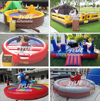 Taureau mécanique électrique d'occasion Wipeout Rodeo Bull Machine avec matelas d'arène